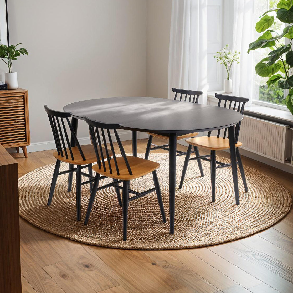 Aino Jatkettava Ruokap yt 110 X 110 45 Cm Musta ISKU Koti aino-jatkettava-ruokap-yt-110-x-110-45-cm-musta-isku-koti