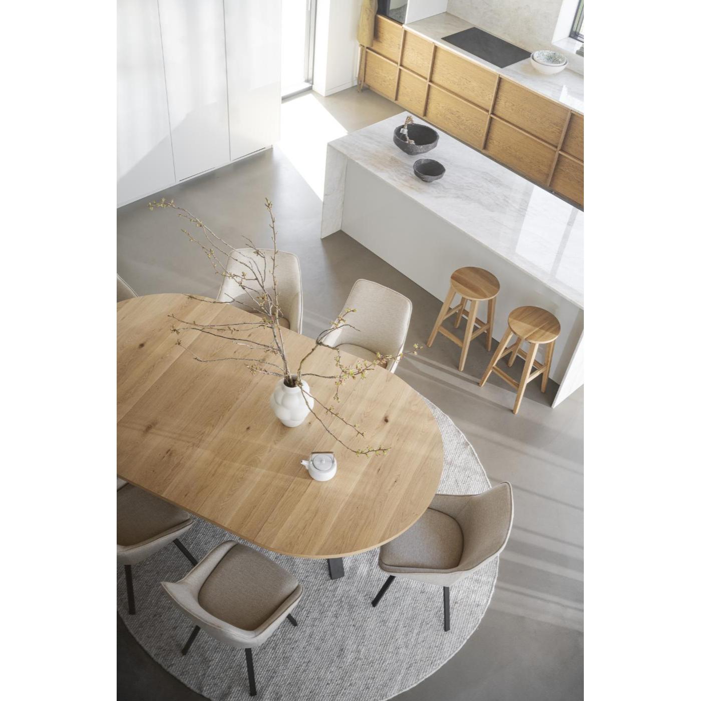 Alison tuoli musta metallijalka / vaalea beige kangas