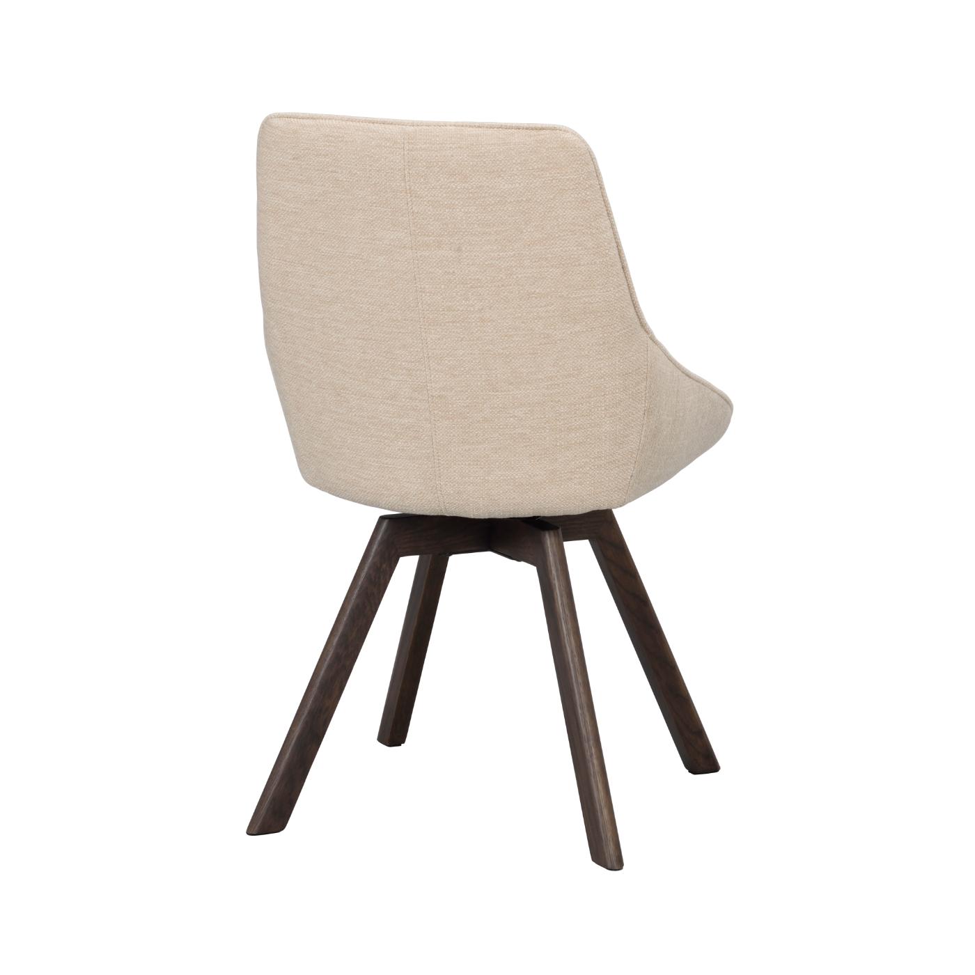 Alison tuoli ruskealakattu tammijalka / vaalea beige kangas