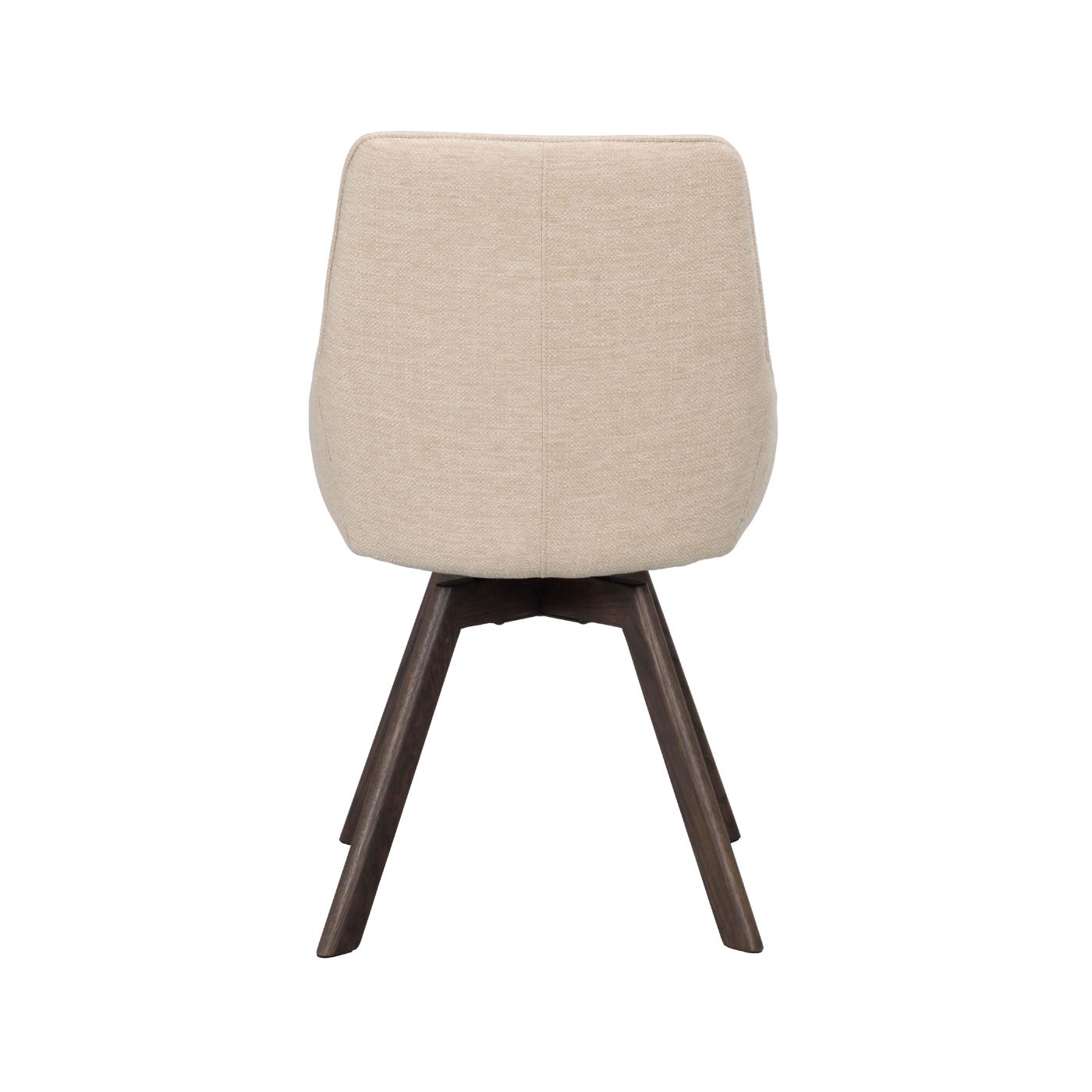 Alison tuoli ruskealakattu tammijalka / vaalea beige kangas