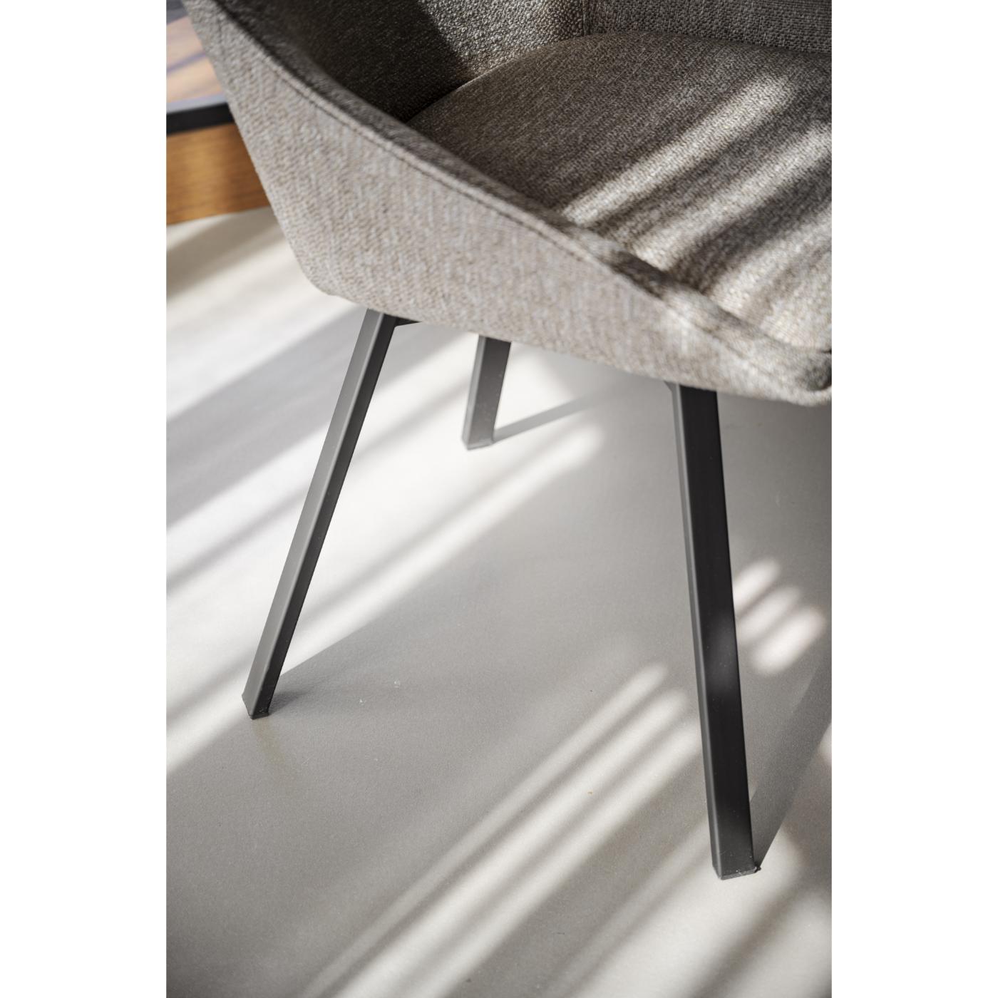 Alison tuoli musta metallijalka / tumma beige kangas