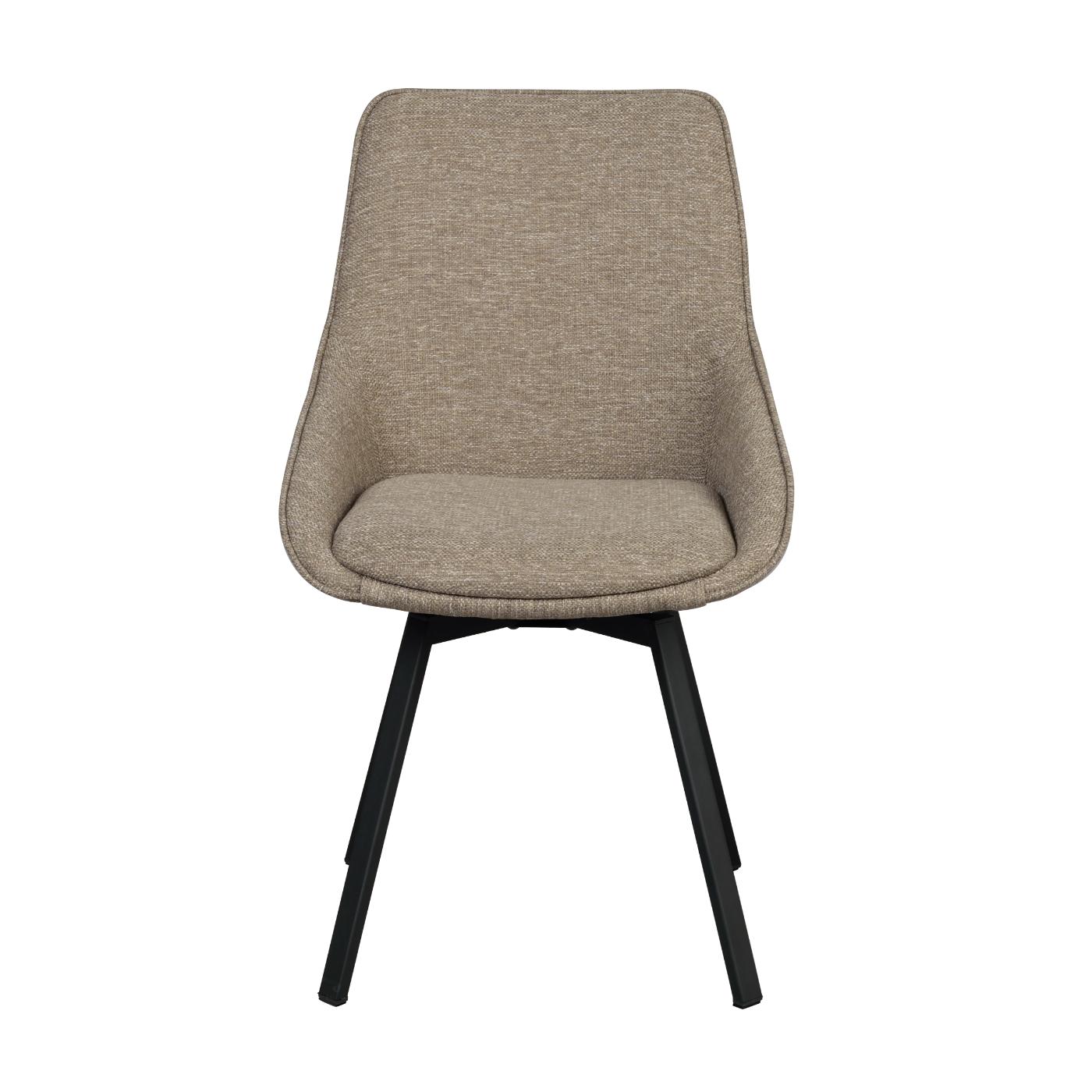 Alison tuoli musta metallijalka / tumma beige kangas