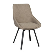 Alison tuoli musta metallijalka / tumma beige kangas