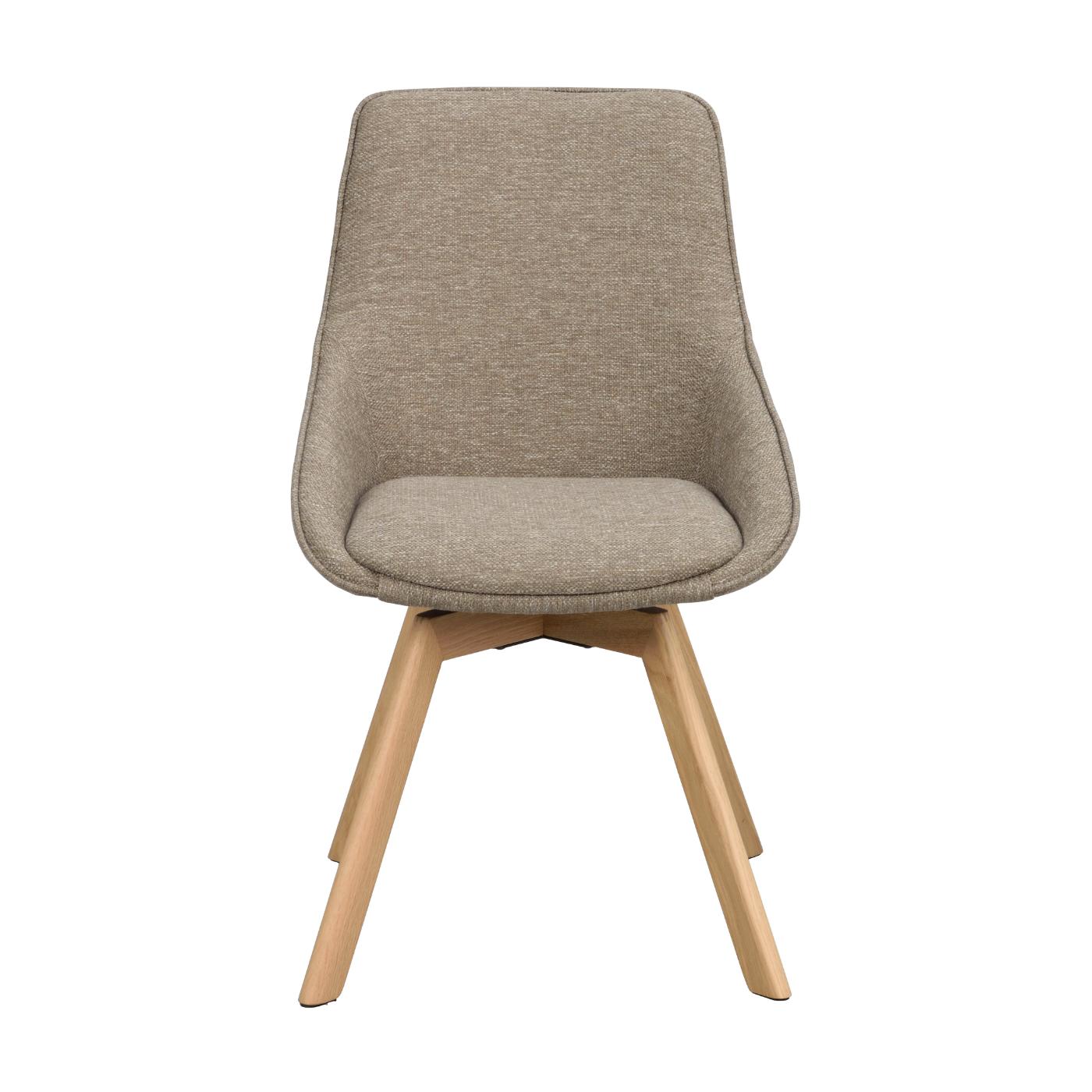 Alison tuoli lakattu tammijalka / tumma beige kangas