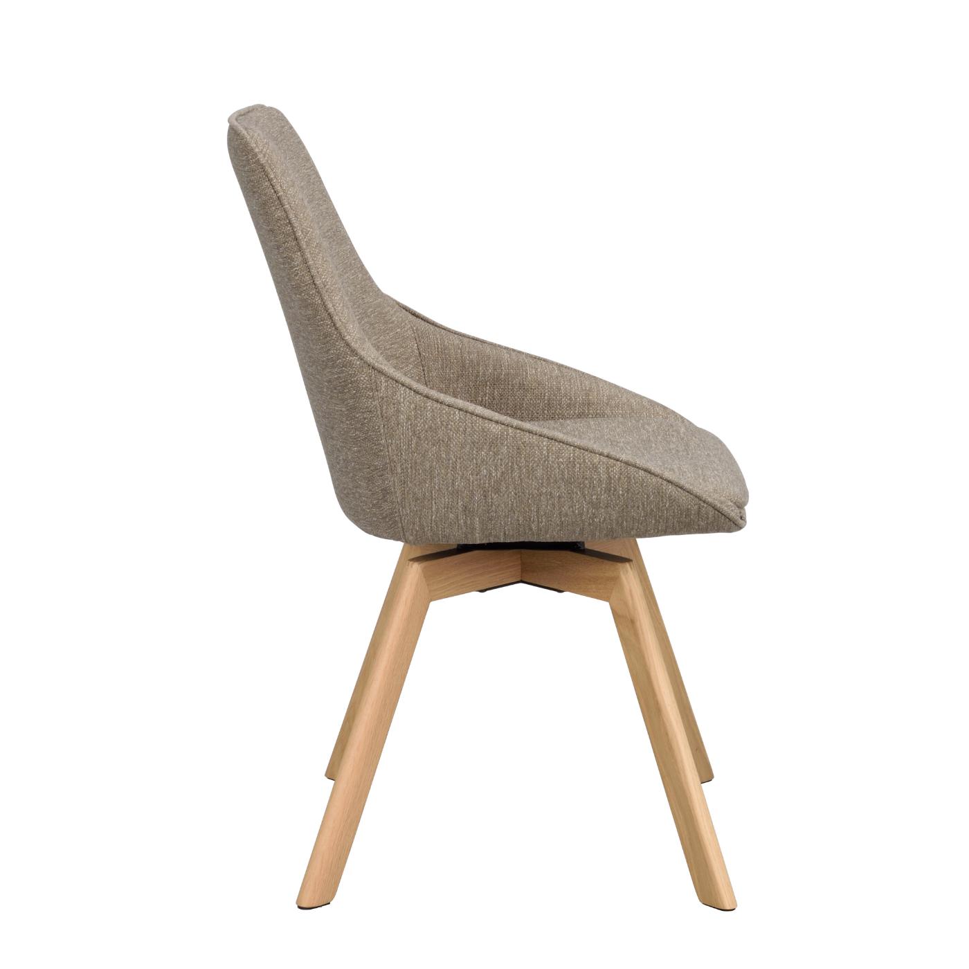 Alison tuoli lakattu tammijalka / tumma beige kangas