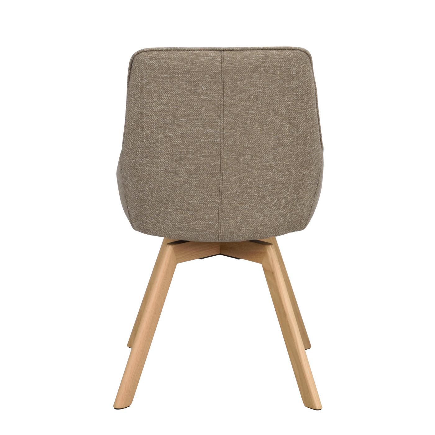 Alison tuoli lakattu tammijalka / tumma beige kangas