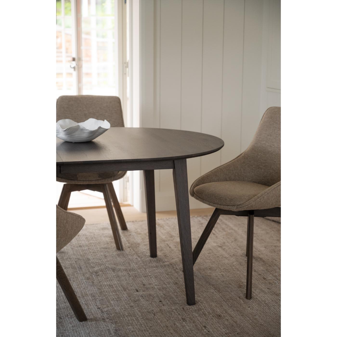 Alison tuoli ruskealakattu tammijalka / tumma beige kangas