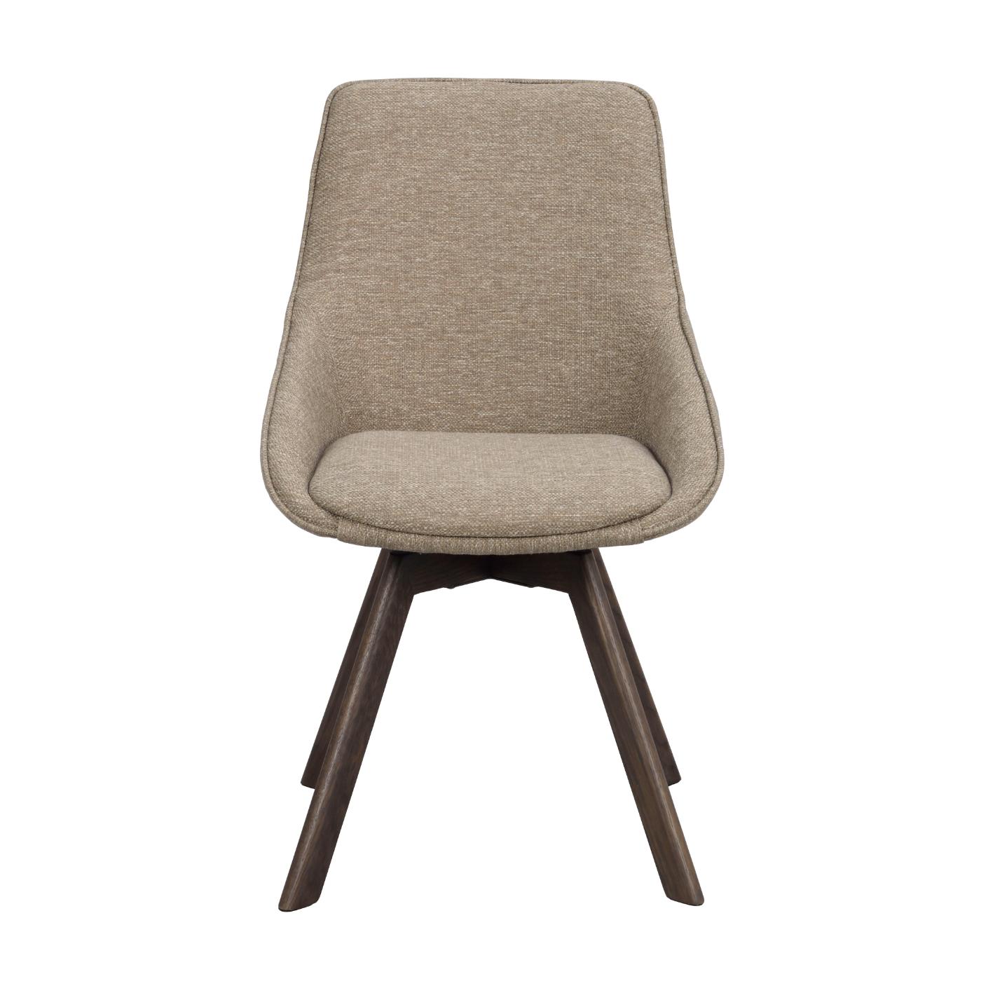 Alison tuoli ruskealakattu tammijalka / tumma beige kangas