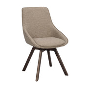 Alison tuoli ruskealakattu tammijalka / tumma beige kangas