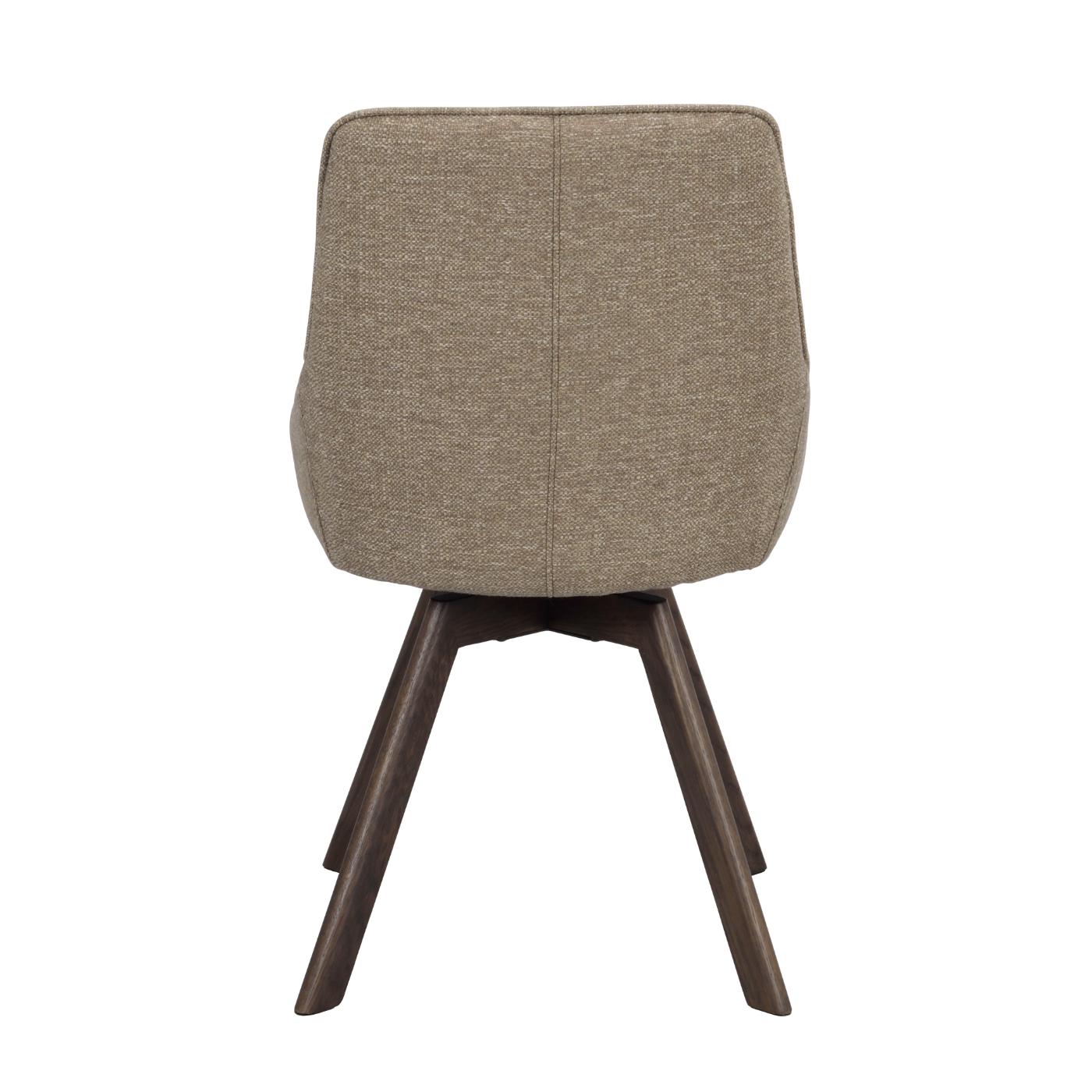 Alison tuoli ruskealakattu tammijalka / tumma beige kangas