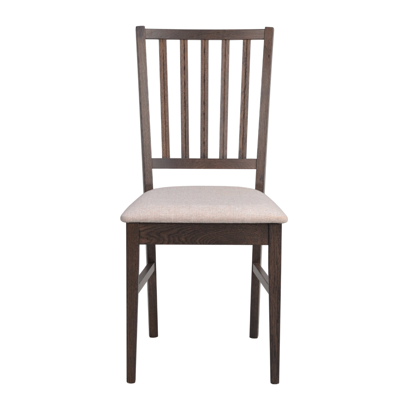 Filippa-tuoli, tummanruskea tammi / beige kangasistuin