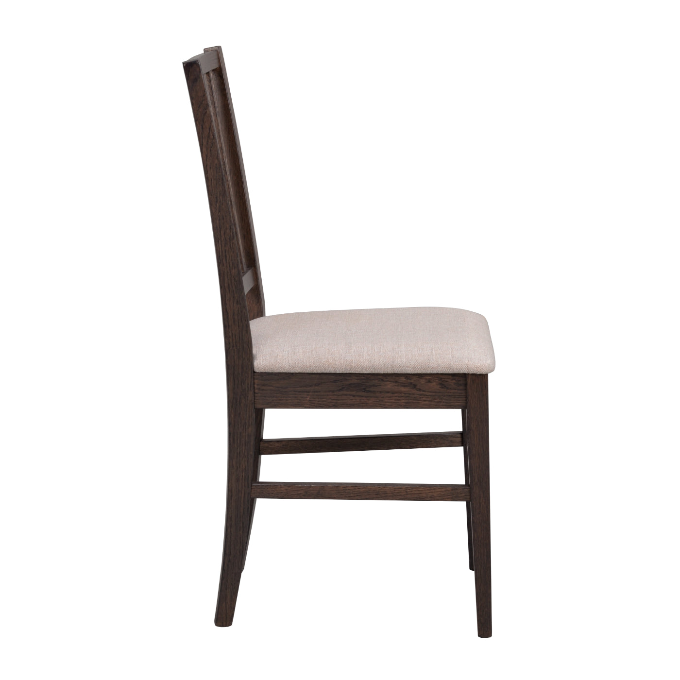 Filippa-tuoli, tummanruskea tammi / beige kangasistuin