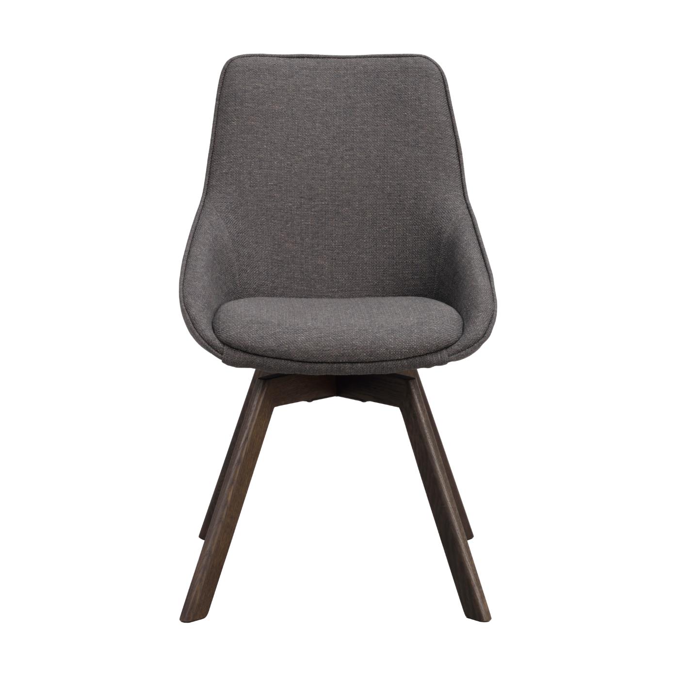 Alison tuoli ruskealakattu tammijalka / harmaa kangas