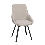 Alison tuoli musta metallijalka / beige kangas