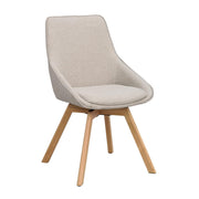 Alison tuoli lakattu tammijalka / vaalea beige kangas