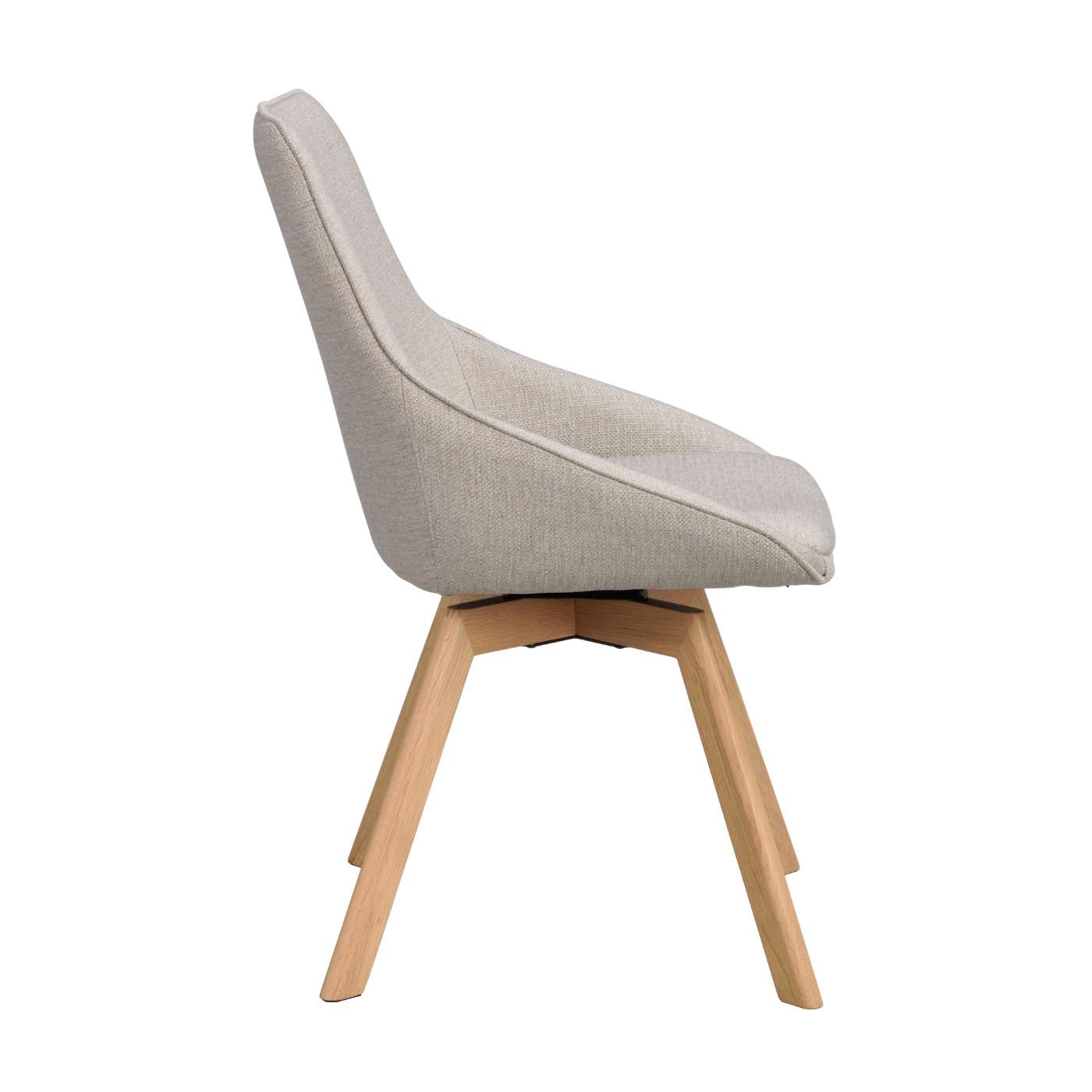 Alison tuoli lakattu tammijalka / beige kangas