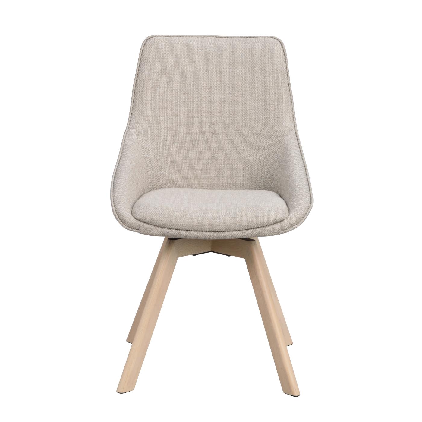 Alison tuoli valkolakattu tammijalka / beige kangas