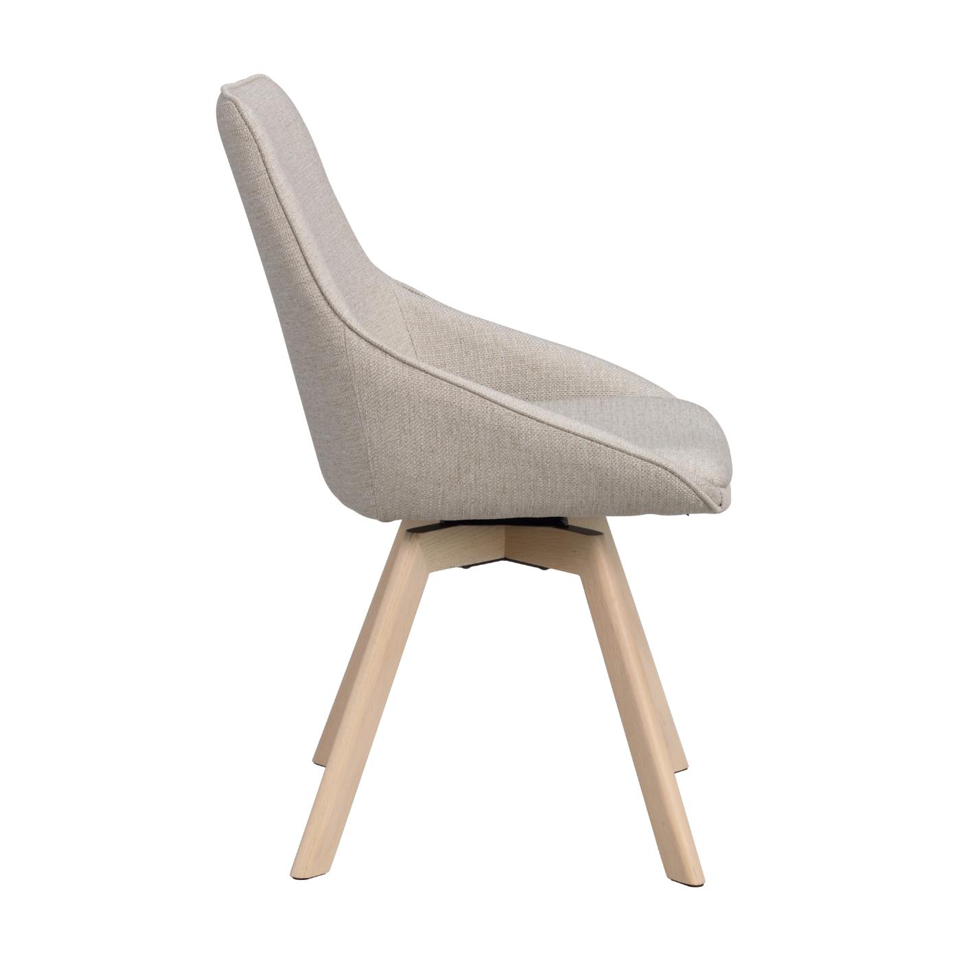 Alison tuoli valkolakattu tammijalka / beige kangas