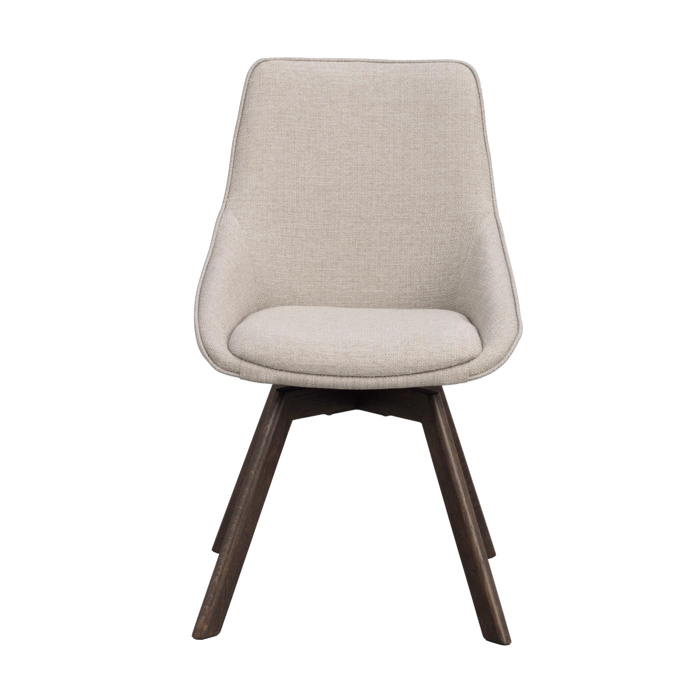 Alison tuoli ruskealakattu tammijalka / beige kangas