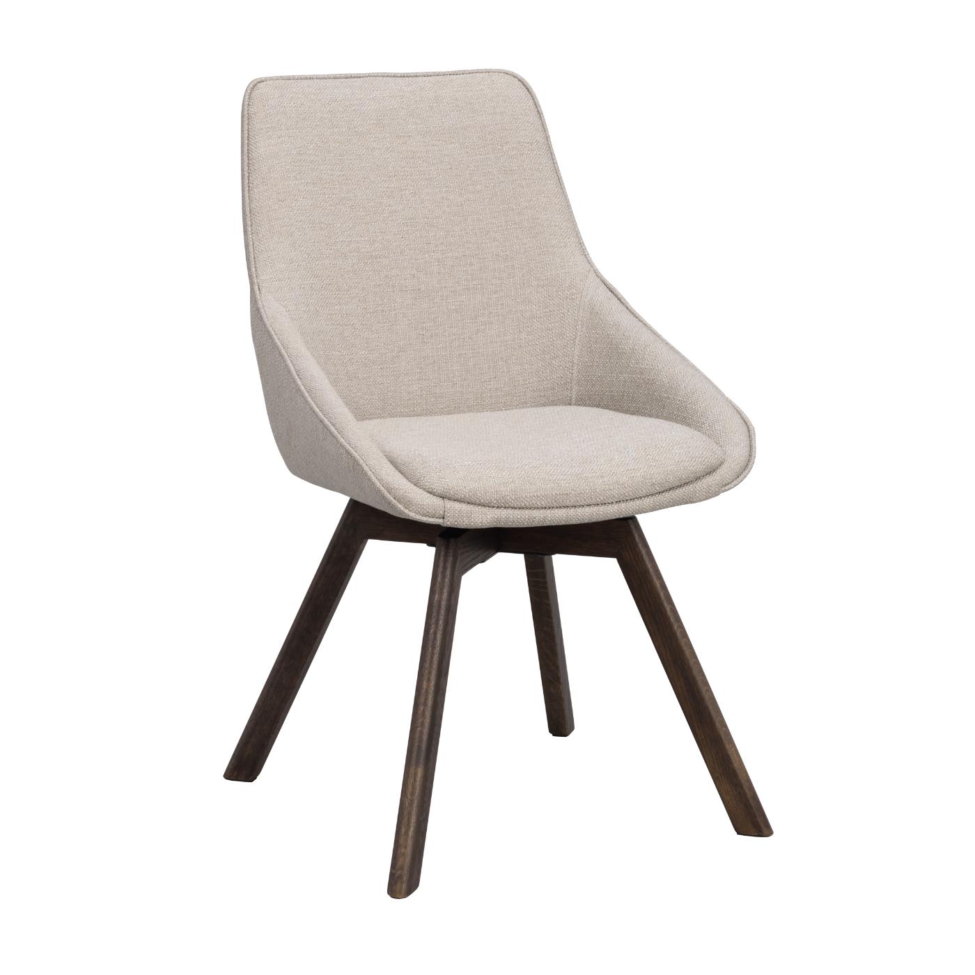 Alison tuoli ruskealakattu tammijalka / beige kangas