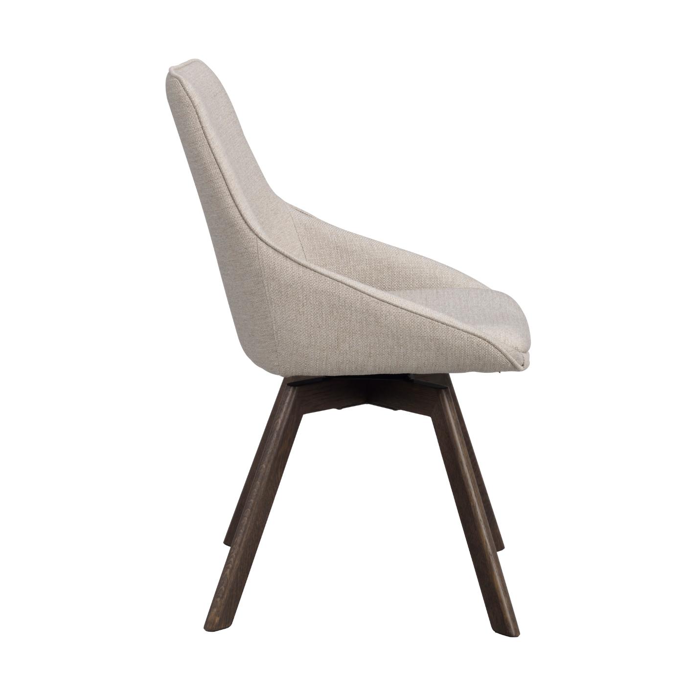 Alison tuoli ruskealakattu tammijalka / beige kangas