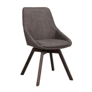 Alison tuoli ruskealakattu tammijalka / tummanharmaa mikrokuitukangas
