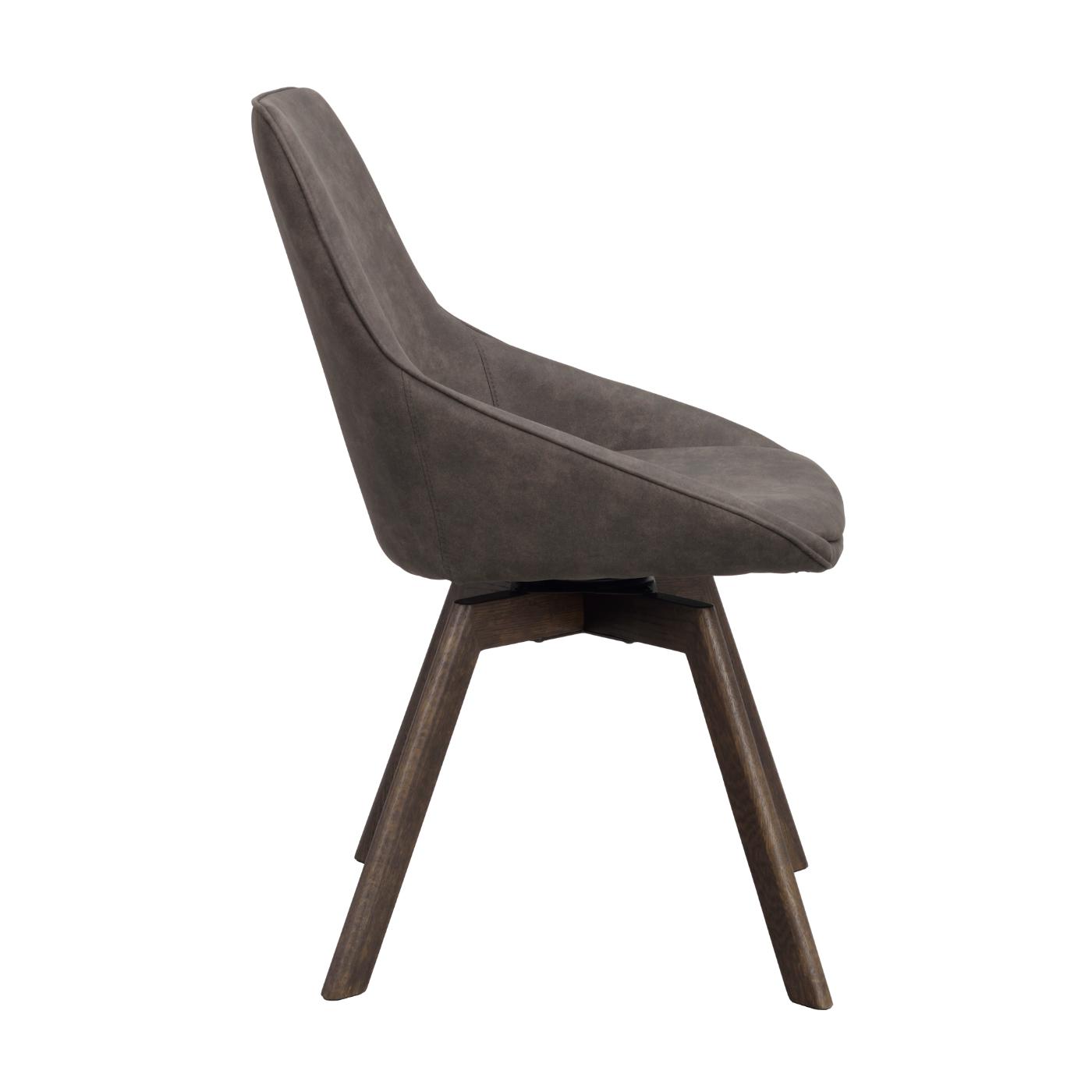Alison tuoli ruskealakattu tammijalka / tummanharmaa mikrokuitukangas