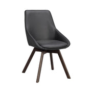 Alison tuoli ruskealakattu tammijalka / musta nahka