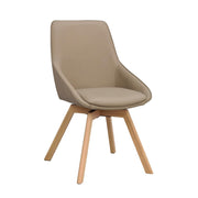 Alison tuoli lakattu tammijalka / beige nahka