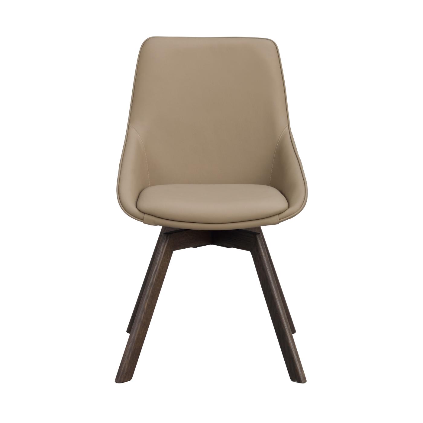 Alison tuoli ruskealakattu tammijalka / beige nahka