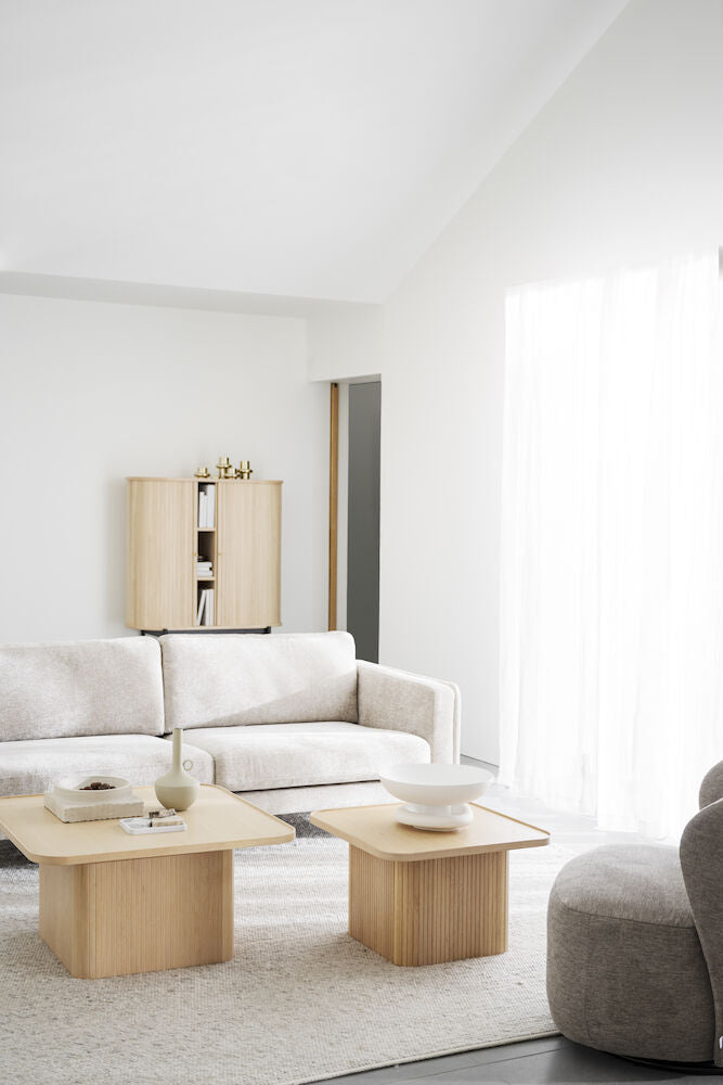 Sullivan sohvapöytä 80x80 cm valkopesty tammi