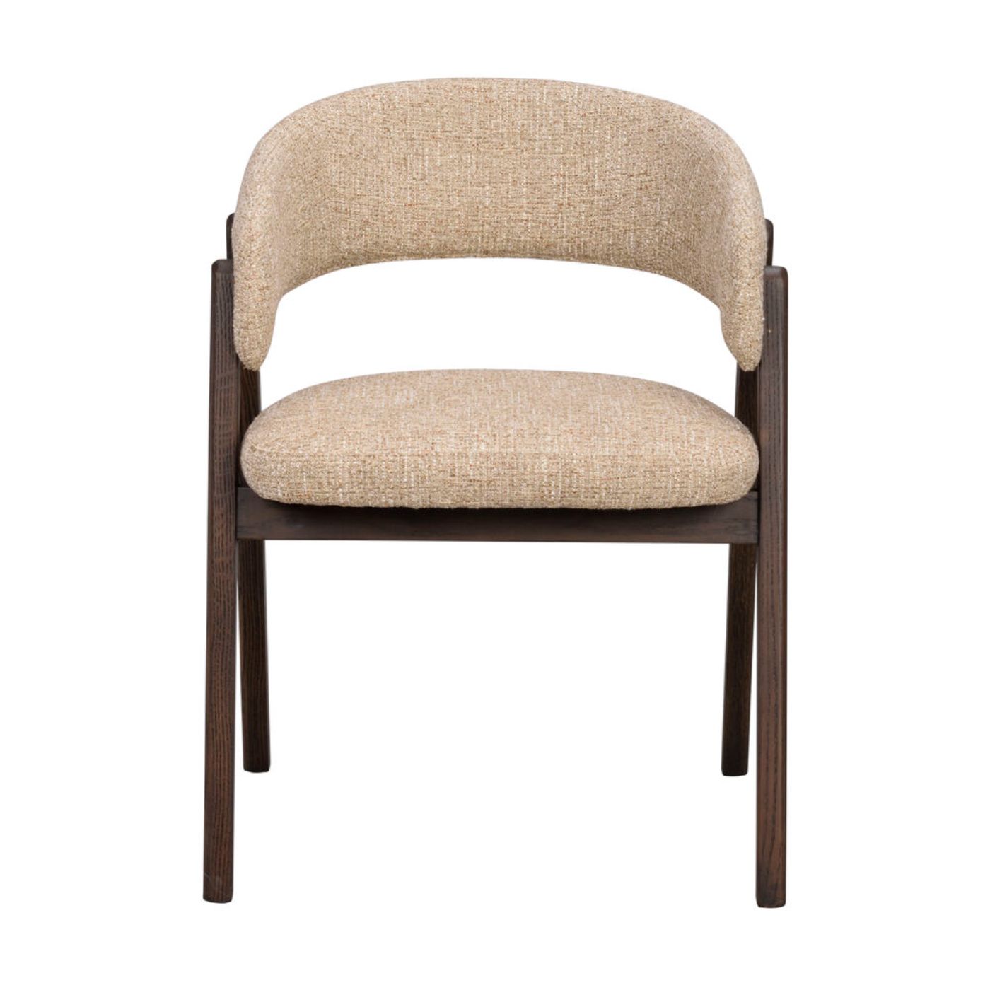 Barnaby-nojatuoli, tumma beige/ruskeat jalat