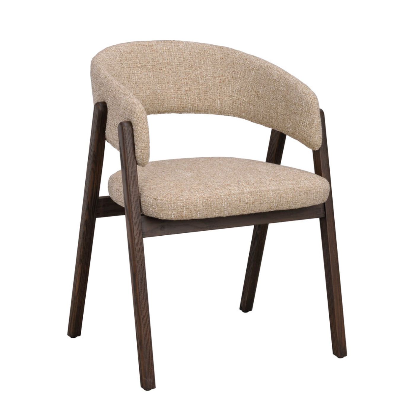Barnaby-nojatuoli, tumma beige/ruskeat jalat