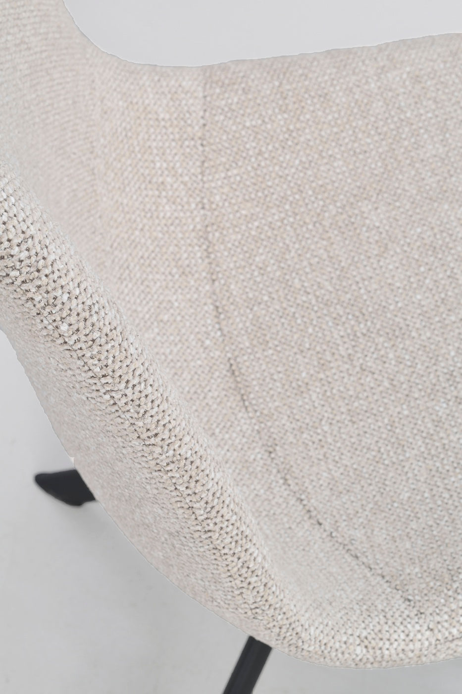 Dunmore tuoli musta metallijalka / vaalea beige kangas