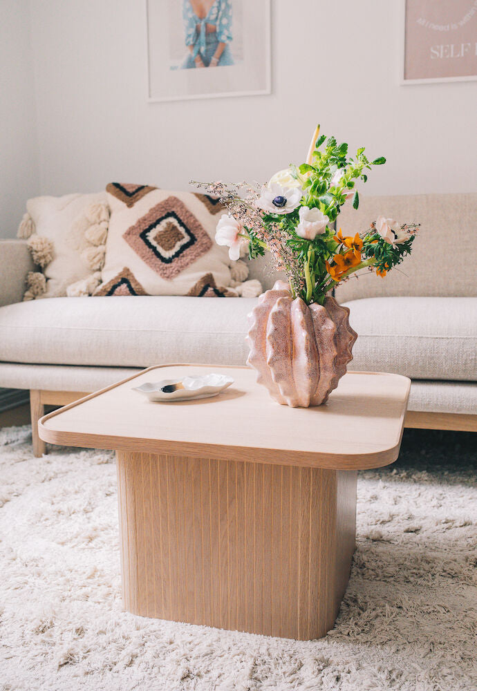 Sullivan sohvapöytä 80x80 cm valkopesty tammi