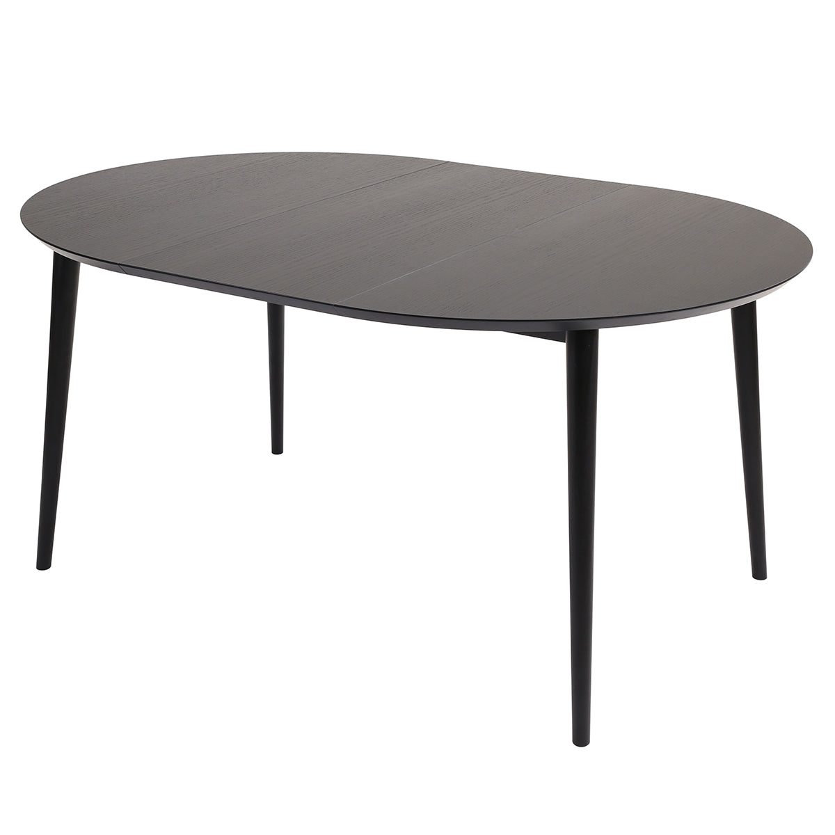 Aino jatkettava ruokapöytä 110x110 cm musta + 4 Aino-tuolia musta/tammi-istuin pohjanmaan