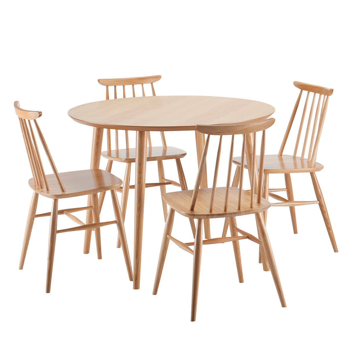 Aino Pöytä halk. 90cm + 4 tuolia Isku Stage