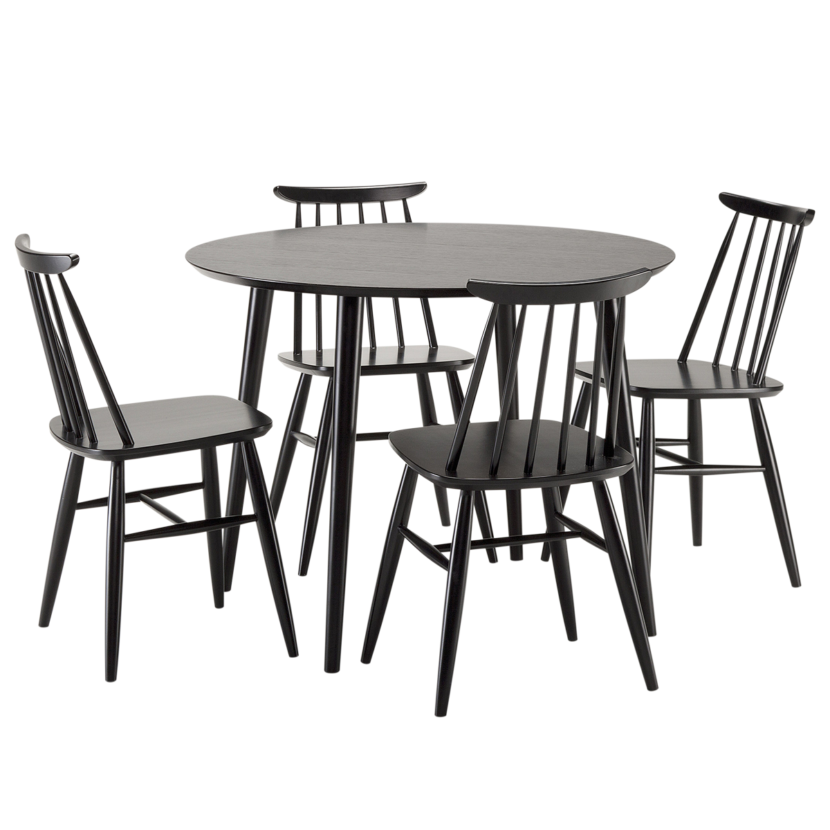 Aino ruokapöytä Ø110 cm, tammi musta