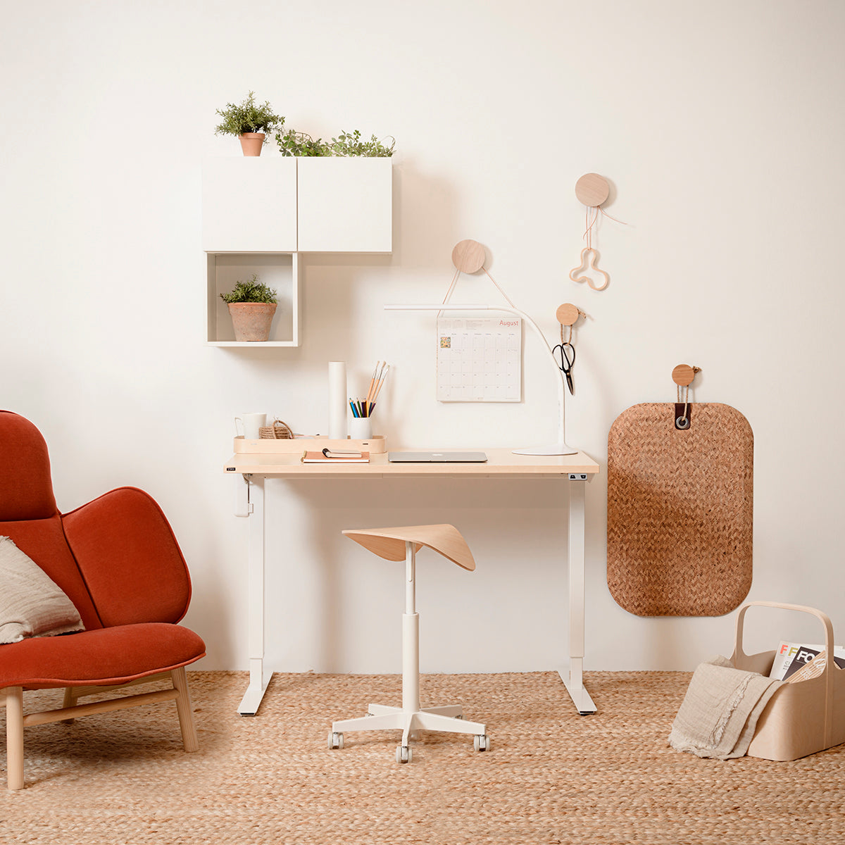 BW Rise sähköpöytä 60x120 cm, tammi kansi