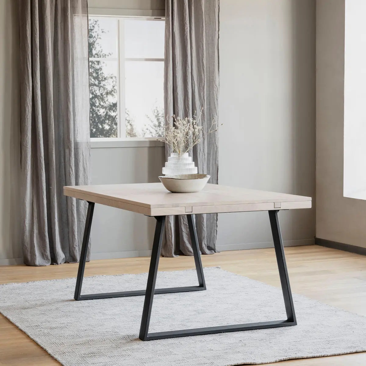 Brooklyn ruokapöytä 95x170 cm U-jalka rowico