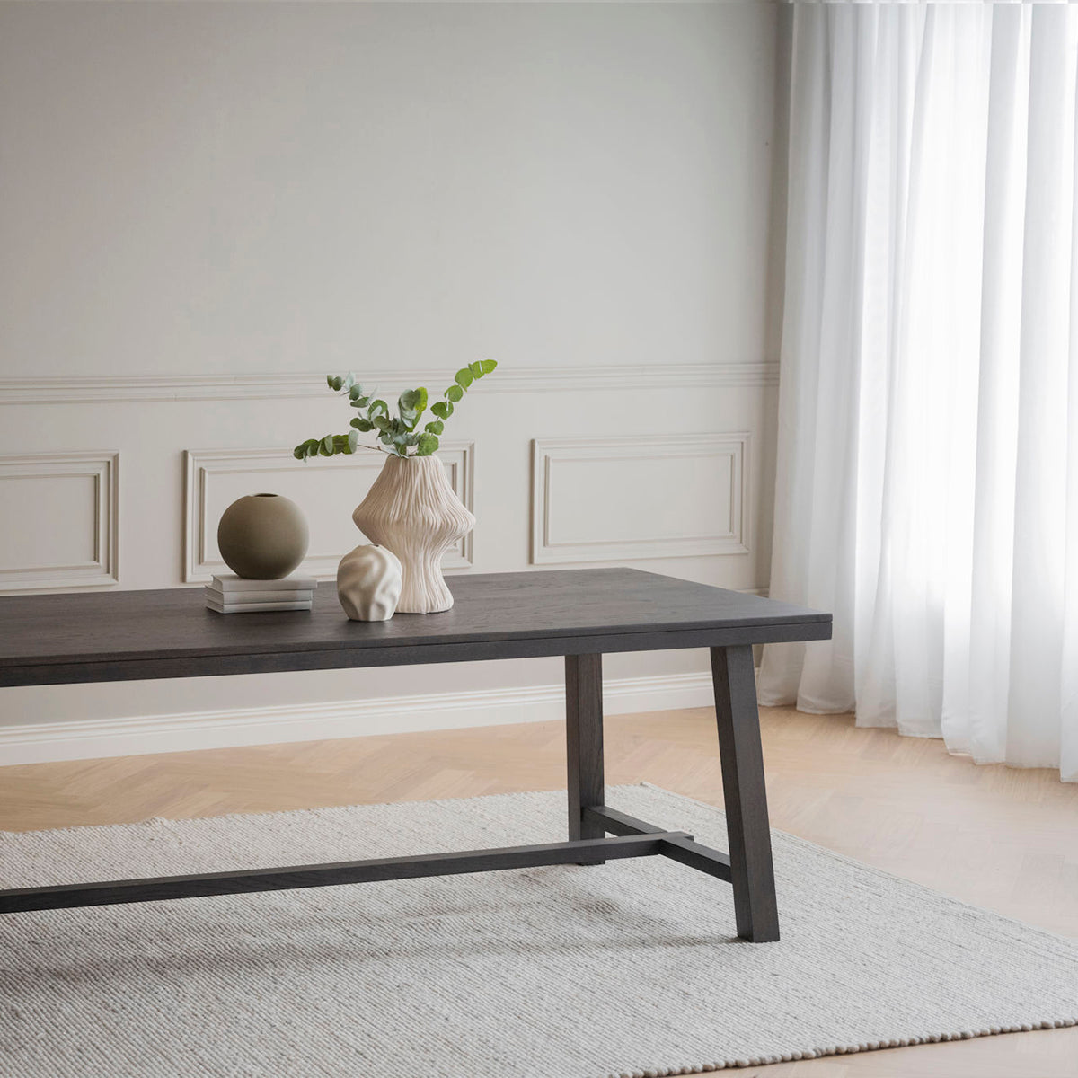 Brooklyn ruokapöytä 95x220 cm, puujalka rowico