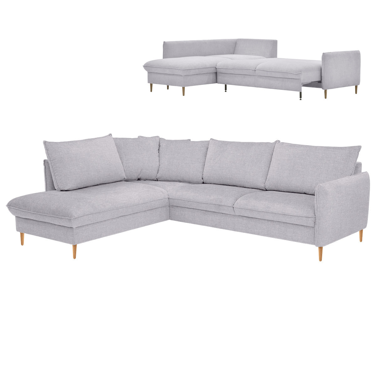 Chic 2,5h-vuodekulmasohva, Atlantic-kangas