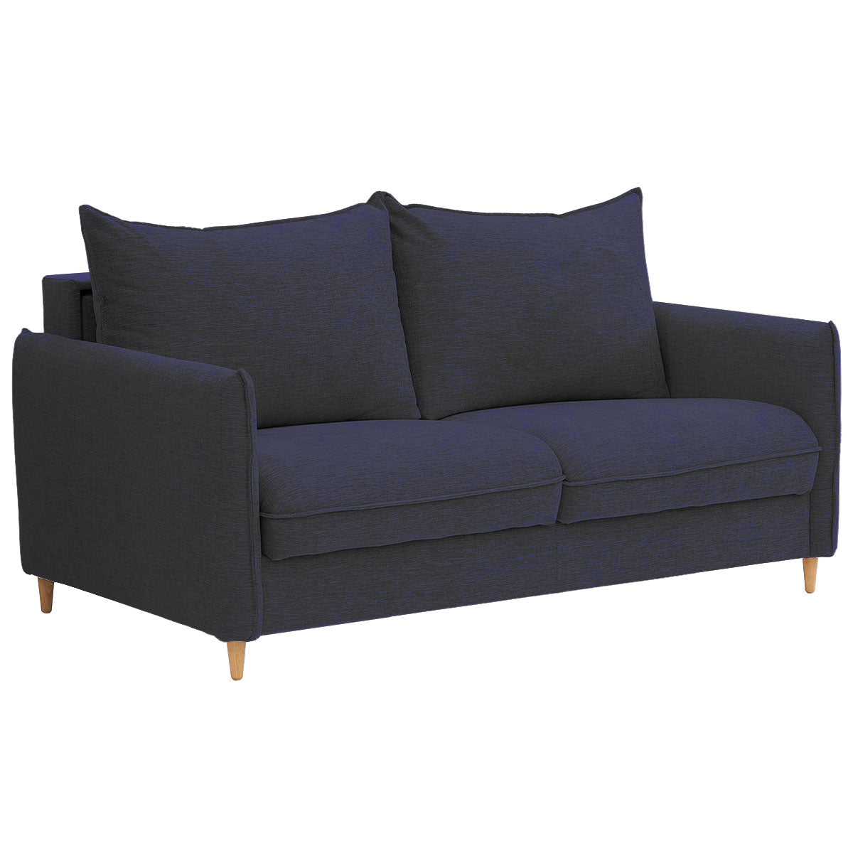 Tummansininen 2 istuttava vuodesohva Pohjanmaan Chic