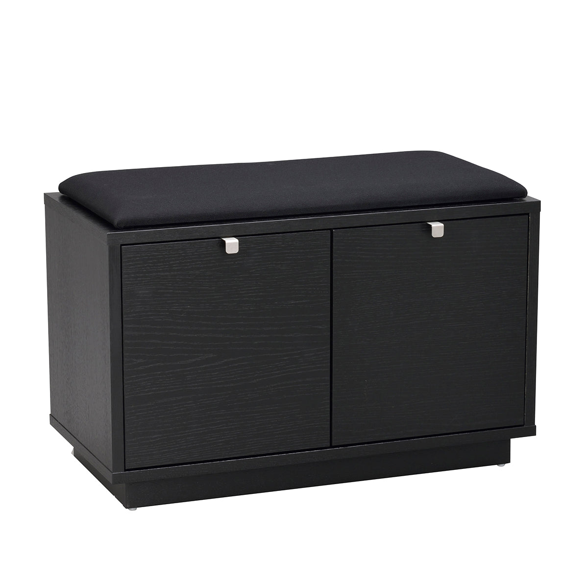 Confetti penkki 2 laatikolla, musta kangas rowico