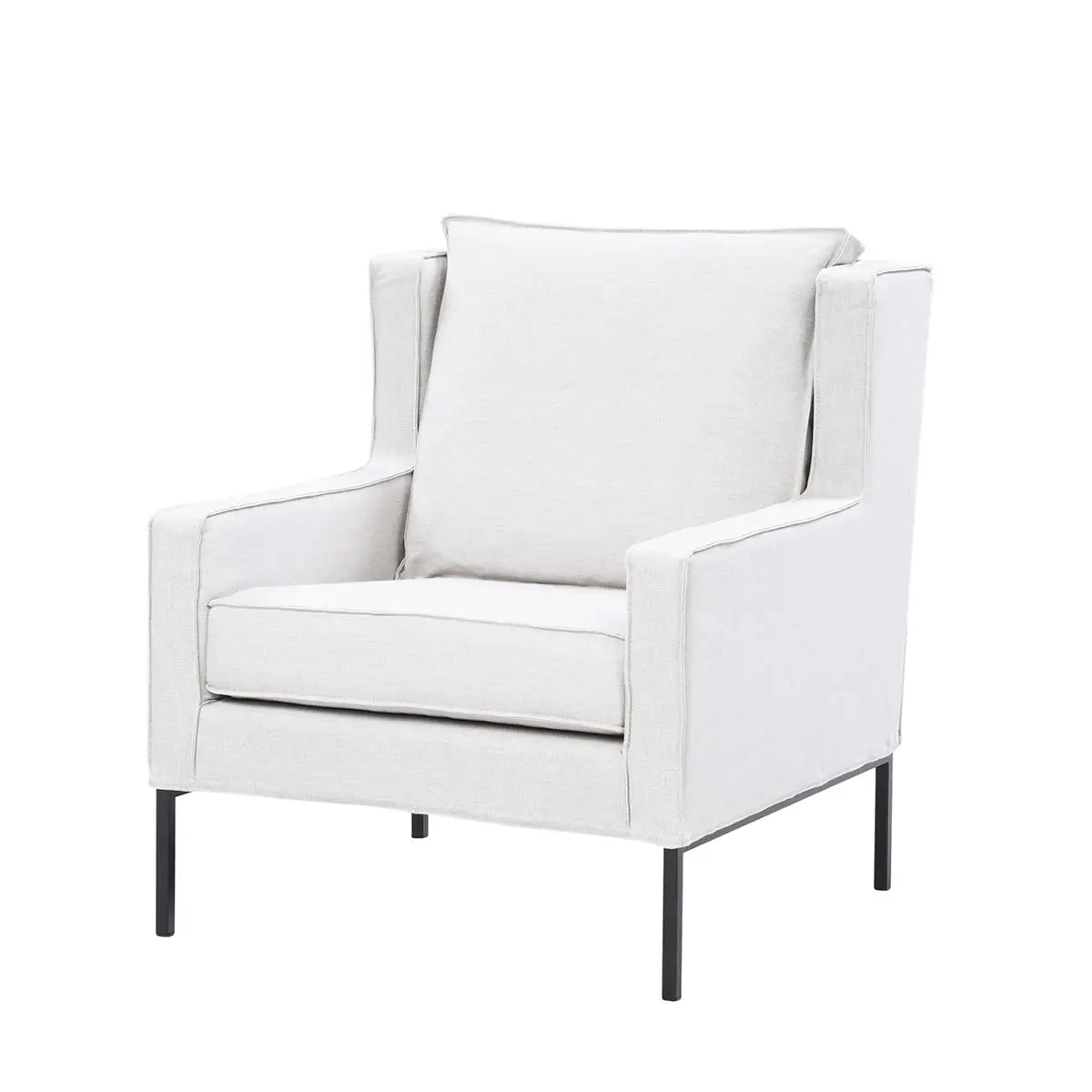 Don nojatuoli, mustat metallijalat interface