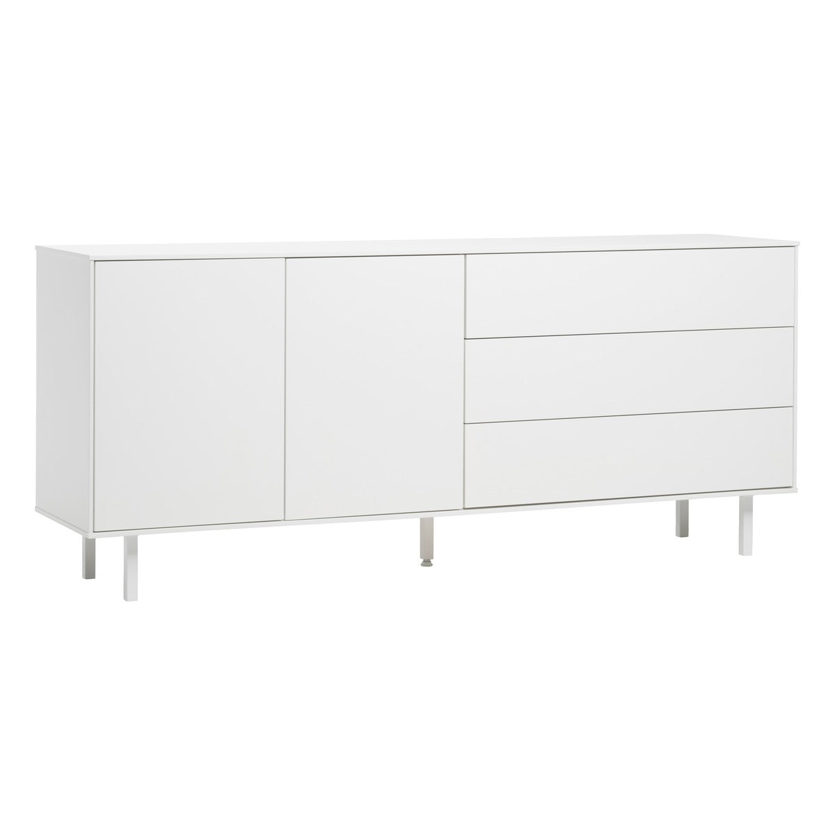 Frame Senkki 177cm, 2 ovella ja 3 laatikolla, valkoinen Isku Stage