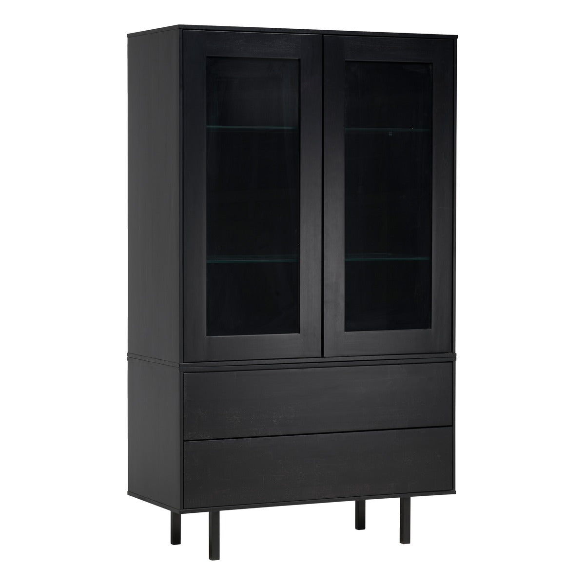 Frame Vitriini 90 2 ovella ja 2 laatikolla musta Isku Stage