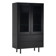 Frame Vitriini 90 2 ovella ja 2 laatikolla musta Isku Stage