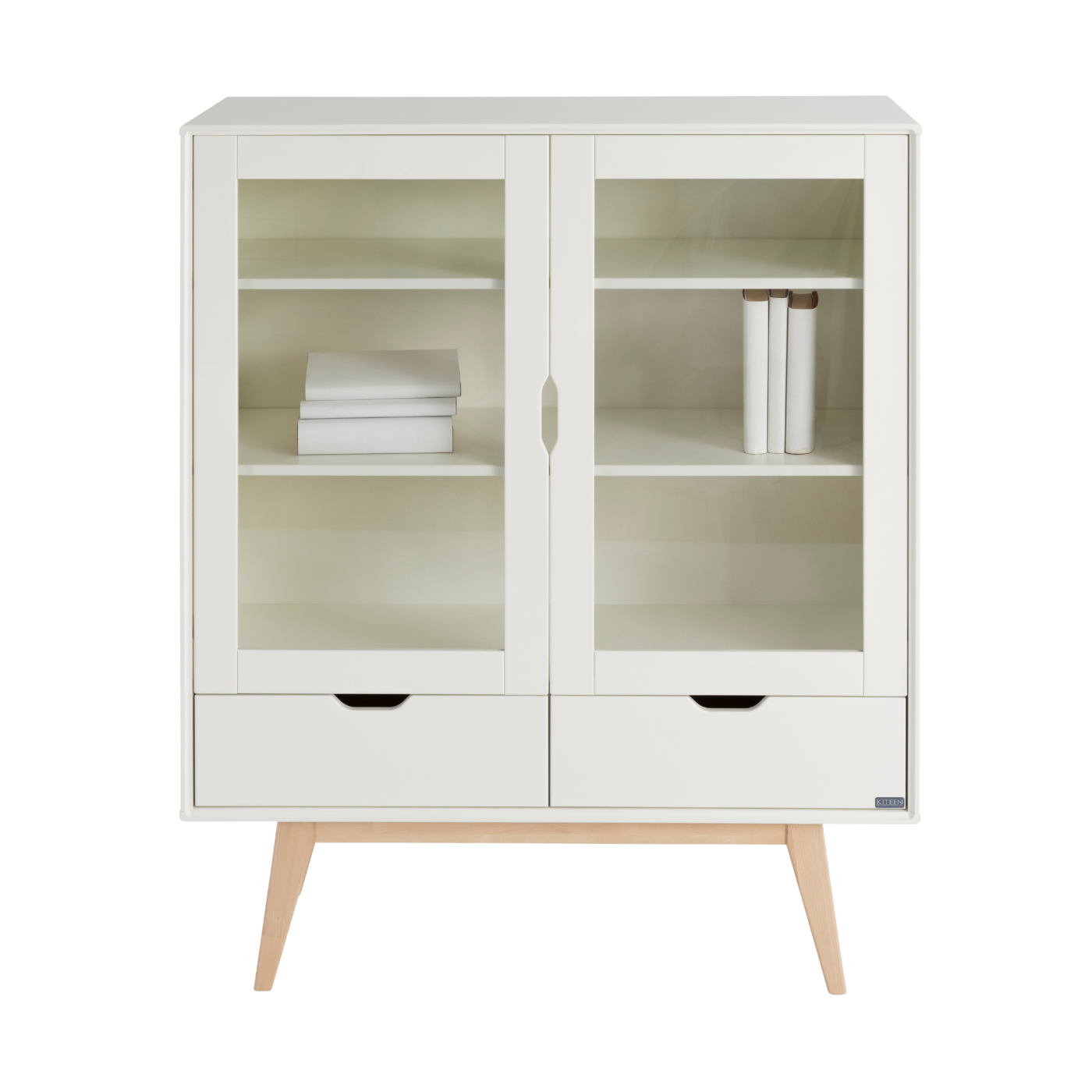 Kolo vitriini, maalattu valkoinen