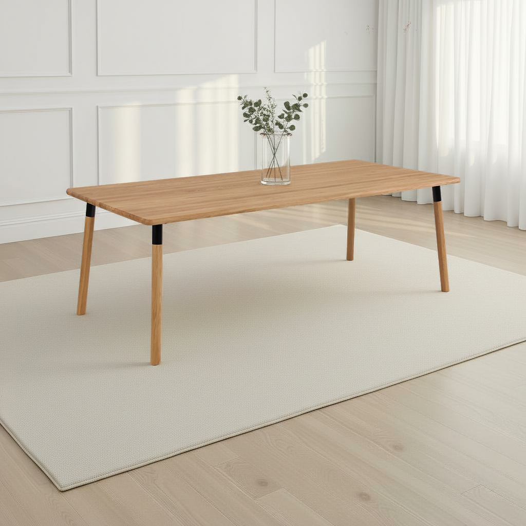 Lakeus ruokapöytä 95x180 cm, lakattu tammi